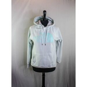 North Face Hoodie Sweatshirt Logo Very Light Green Blue Size M